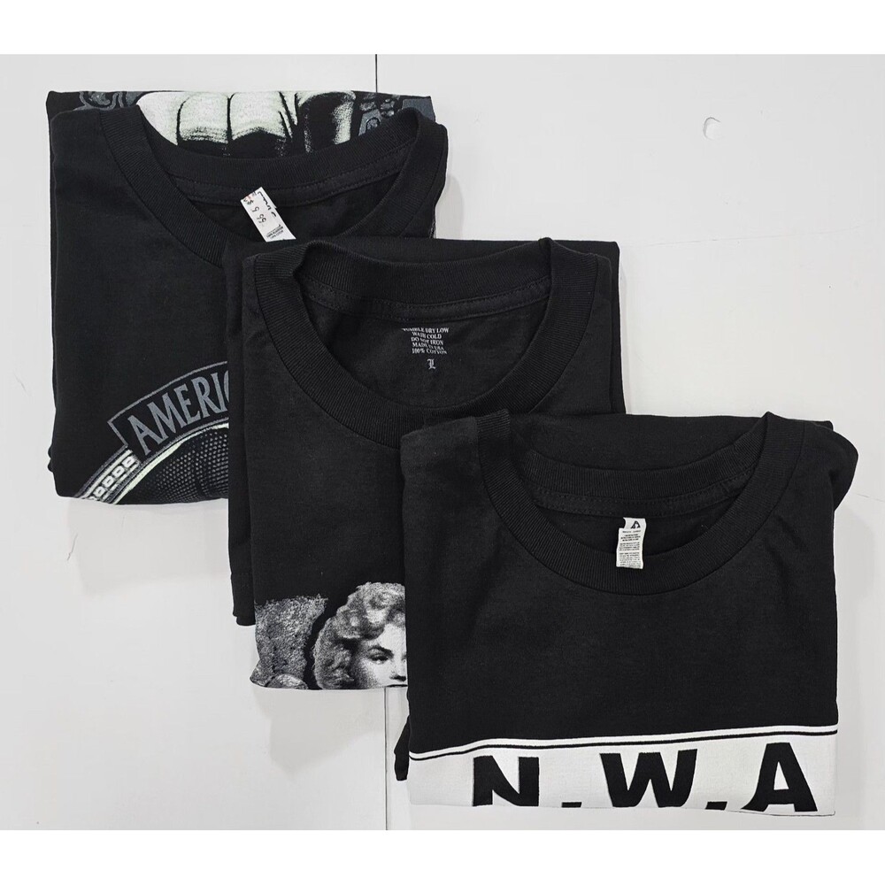 Lot of 3 Mens Graphic Tees Size Large NWA Narcos, Hip Hop & Graphic Shirts New